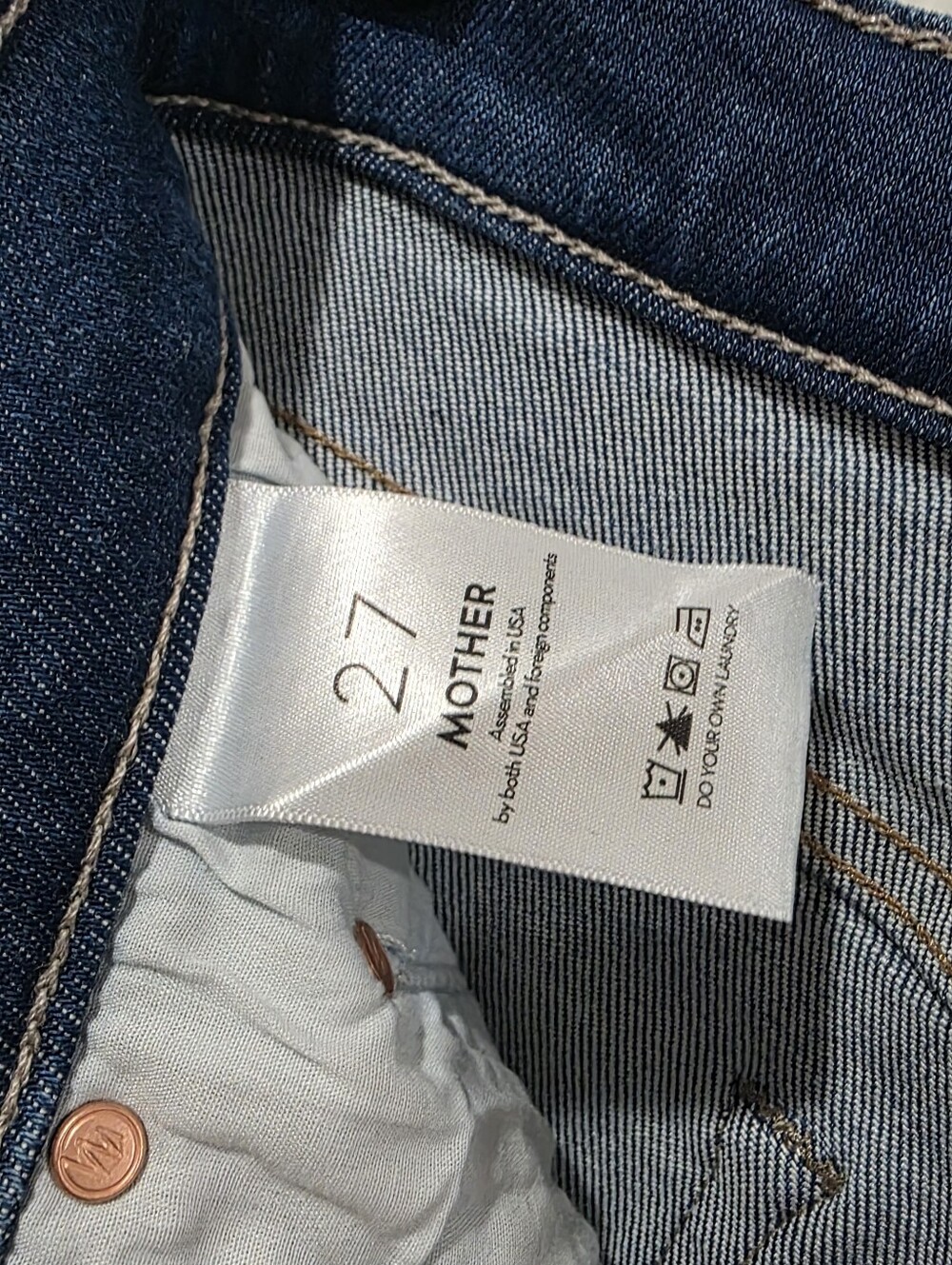 Mother the rambler zip flood high-rise wide-leg jeans - Picture 7 of 9